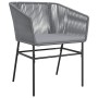 Juego comedor jardín 7 pzas cojines ratán sintético vidrio gris de , Conjuntos de jardín - Ref: Foro24-3334629, Precio: 555,3...