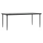 Set de comedor jardín 9 piezas cojines ratán polivinílico negro de , Conjuntos de jardín - Ref: Foro24-3334505, Precio: 560,2...