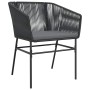 Set comedor jardín 3 pzas cojines ratán sintético vidrio negro de , Conjuntos de jardín - Ref: Foro24-3334513, Precio: 239,04...