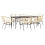Juego de comedor de jardín 7 pzas con cojines ratán PE marrón de , Conjuntos de jardín - Ref: Foro24-3334511, Precio: 473,03 ...