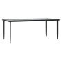 Set de comedor de jardín 7 piezas cojines ratán sintético negro de , Conjuntos de jardín - Ref: Foro24-3334518, Precio: 636,4...