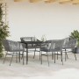 Juego comedor jardín 5 pzas cojines ratán sintético vidrio gris de , Conjuntos de jardín - Ref: Foro24-3334530, Precio: 422,9...
