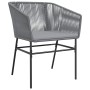 Juego comedor jardín 5 pzas cojines ratán sintético vidrio gris de , Conjuntos de jardín - Ref: Foro24-3334530, Precio: 422,9...