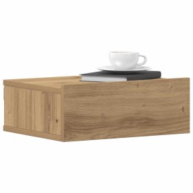 Mesita de noche flotante madera roble artesanal 40x32x15 cm de , Mesitas de noche - Ref: Foro24-861121, Precio: 41,75 €, Desc...