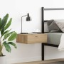 Mesita de noche flotante madera roble artesanal 40x32x15 cm de , Mesitas de noche - Ref: Foro24-861121, Precio: 41,75 €, Desc...