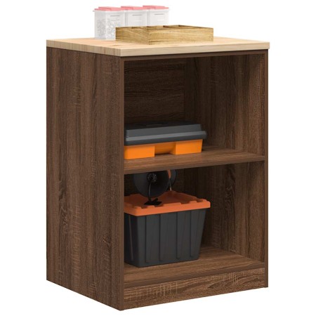 Armario de almacenamiento para garaje roble marrón 60x51x85 cm de , Armarios industriales - Ref: Foro24-860550, Precio: 69,31...