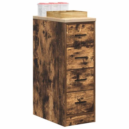 Armario de almacenamiento para garaje roble ahumado 30x51x85 cm de , Armarios industriales - Ref: Foro24-860584, Precio: 69,6...