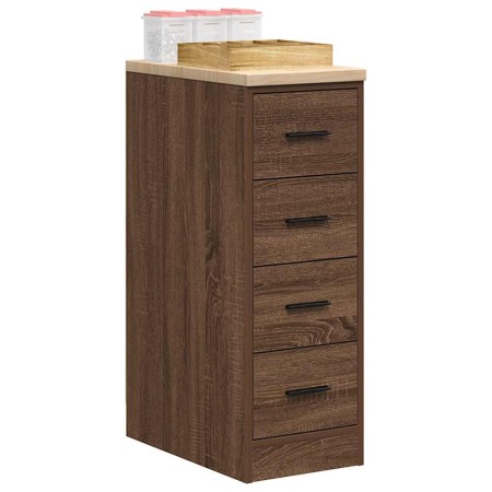 Armario de almacenamiento para garaje roble marrón 30x51x85 cm de , Armarios industriales - Ref: Foro24-860586, Precio: 70,79...