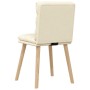 Sillas de comedor 6 unidades tela color crema de , Sillas de comedor - Ref: Foro24-3315670, Precio: 325,97 €, Descuento: %