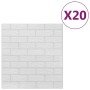Papel pintado autoadhesivo ladrillos 3D 20 unidades blanco de vidaXL, Papel pintado - Ref: Foro24-150719, Precio: 83,54 €, De...