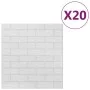 Papel pintado autoadhesivo ladrillos 3D 20 unidades blanco de vidaXL, Papel pintado - Ref: Foro24-150719, Precio: 73,89 €, De...