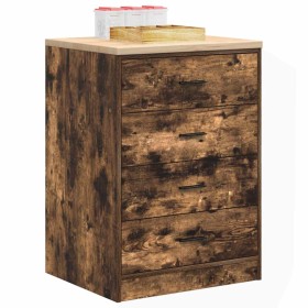 Armario de almacenamiento para garaje roble ahumado 60x51x85 cm de , Armarios industriales - Ref: Foro24-860602, Precio: 110,...