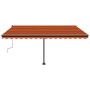 Toldo de pie retráctil manual naranja y marrón 400x300 cm de vidaXL, Toldos - Ref: Foro24-3069740, Precio: 389,18 €, Descuent...