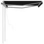 Toldo retráctil automático con postes gris antracita 3x2,5 m de vidaXL, Toldos - Ref: Foro24-3069909, Precio: 410,88 €, Descu...
