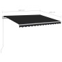 Toldo retráctil automático con postes gris antracita 3x2,5 m de vidaXL, Toldos - Ref: Foro24-3069909, Precio: 388,37 €, Descu...
