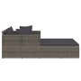 Tumbona con cojines ratán sintético gris 182x118x63 cm de , Camas para exteriores - Ref: Foro24-362268, Precio: 300,46 €, Des...