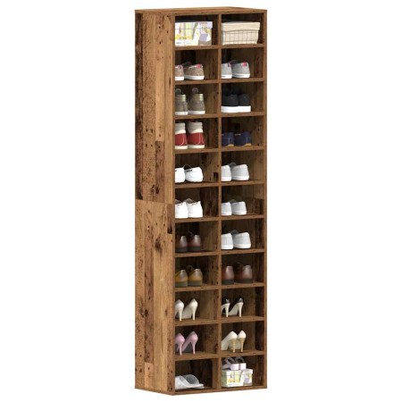 Mueble zapatero de madera ingeniería 54x34x183cm de , Zapateros y organizadores de calzado - Ref: Foro24-859384, Precio: 174,...