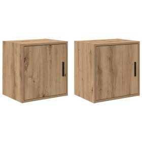 Armarios de pared 2 uds para garaje madera artesanal roble de , Armarios industriales - Ref: Foro24-860642, Precio: 59,44 €, ...