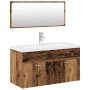Juego de muebles de baño 3 piezas madera ingeniería envejecida de , Muebles de baño - Ref: Foro24-3328911, Precio: 355,84 €, ...