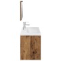 Juego de muebles de baño 3 piezas madera ingeniería envejecida de , Muebles de baño - Ref: Foro24-3328911, Precio: 355,84 €, ...