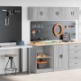 Armarios 2 uds para garaje madera ingeniería gris sonoma de , Armarios industriales - Ref: Foro24-3328283, Precio: 100,42 €, ...