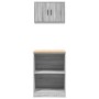 Armarios 2 uds para garaje madera ingeniería gris sonoma de , Armarios industriales - Ref: Foro24-3328283, Precio: 100,42 €, ...
