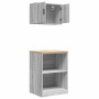 Armarios 2 uds para garaje madera ingeniería gris sonoma de , Armarios industriales - Ref: Foro24-3328283, Precio: 100,42 €, ...