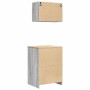 Armarios 2 uds para garaje madera ingeniería gris sonoma de , Armarios industriales - Ref: Foro24-3328283, Precio: 100,42 €, ...