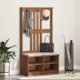 Perchero de entrada SANDENS madera maciza de pino 87x40x159,5cm de , Bancos para recibidores y almacenamiento - Ref: Foro24-4...