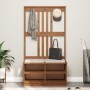 Perchero de entrada SANDENS madera maciza de pino 87x40x159,5cm de , Bancos para recibidores y almacenamiento - Ref: Foro24-4...