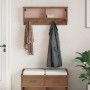 Perchero de pared SANDNES madera maciza de pino 87x12x35 cm de , Percheros para sombreros y abrigos - Ref: Foro24-4010470, Pr...