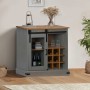 Aparador HALDEN con puerta corredera gris 80x40x80 cm de , Aparadores - Ref: Foro24-4018423, Precio: 217,59 €, Descuento: %