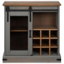 Aparador HALDEN con puerta corredera gris 80x40x80 cm de , Aparadores - Ref: Foro24-4018423, Precio: 217,59 €, Descuento: %