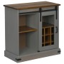 Aparador HALDEN con puerta corredera gris 80x40x80 cm de , Aparadores - Ref: Foro24-4018423, Precio: 217,59 €, Descuento: %