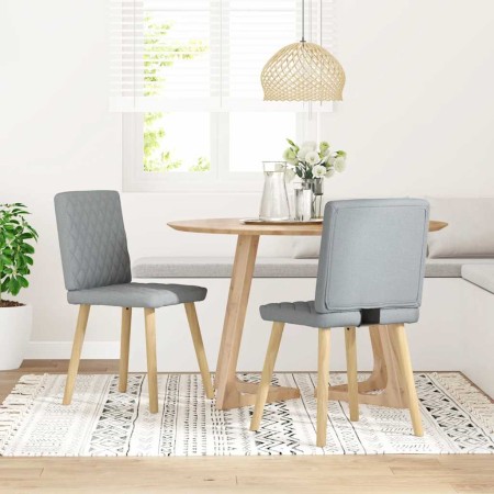 Sillas de comedor giratorias 2 unidades tela gris claro de , Sillas de comedor - Ref: Foro24-4101121, Precio: 103,64 €, Descu...