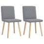 Sillas de comedor giratorias 2 unidades tela gris claro de , Sillas de comedor - Ref: Foro24-4101121, Precio: 103,64 €, Descu...