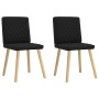 Sillas de comedor 2 unidades tela negro de , Sillas de comedor - Ref: Foro24-4101123, Precio: 104,06 €, Descuento: %