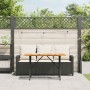 Sofá jardín de 3 plazas con cojín y mesa negro ratán sintético de , Sofás de exterior - Ref: Foro24-4103854, Precio: 276,70 €...