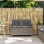 Banco de jardín con almacenaje y cojín gris ratán sintético de , Bancos de jardín - Ref: Foro24-4104213, Precio: 246,85 €, De...
