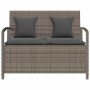 Banco de jardín con almacenaje y cojín gris ratán sintético de , Bancos de jardín - Ref: Foro24-4104213, Precio: 246,85 €, De...