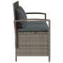 Banco de jardín con almacenaje y cojín gris ratán sintético de , Bancos de jardín - Ref: Foro24-4104213, Precio: 246,85 €, De...