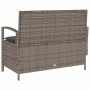 Banco de jardín con almacenaje y cojín gris ratán sintético de , Bancos de jardín - Ref: Foro24-4104213, Precio: 246,85 €, De...