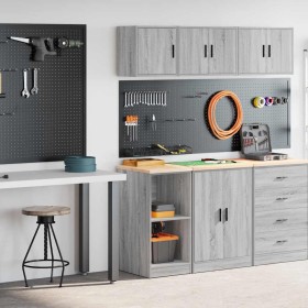 Armarios 2 uds para garaje madera ingeniería gris sonoma de , Armarios industriales - Ref: Foro24-3328274, Precio: 82,04 €, D...