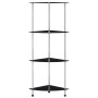 Estantería 4 niveles cristal templado negro 30x30x100 cm en Librerías y estanterías | Comprar online en Foru.es