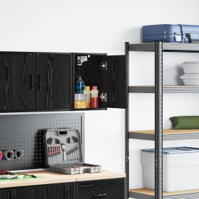 Armario de pared para garaje madera de ingeniería negra de , Armarios industriales - Ref: Foro24-860609, Precio: 29,94 €, Des...
