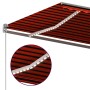 Toldo automático LED sensor de viento naranja marrón 450x300 cm de vidaXL, Toldos - Ref: Foro24-3069775, Precio: 653,74 €, De...