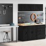 Armarios 2 uds para garaje madera de ingeniería negro de , Armarios industriales - Ref: Foro24-3328288, Precio: 77,34 €, Desc...