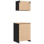 Armarios 2 uds para garaje madera de ingeniería negro de , Armarios industriales - Ref: Foro24-3328306, Precio: 161,14 €, Des...