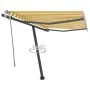 Toldo de pie retráctil manual amarillo y blanco 350x250 cm de vidaXL, Toldos - Ref: Foro24-3069718, Precio: 354,66 €, Descuen...