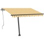 Toldo de pie retráctil manual amarillo y blanco 350x250 cm de vidaXL, Toldos - Ref: Foro24-3069718, Precio: 342,12 €, Descuen...